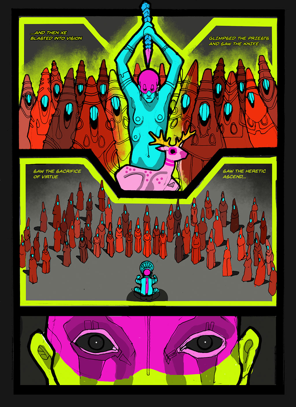 Hirsch, Zeichnung für ein Comic-Buch, 2019 © [M] Dudeck